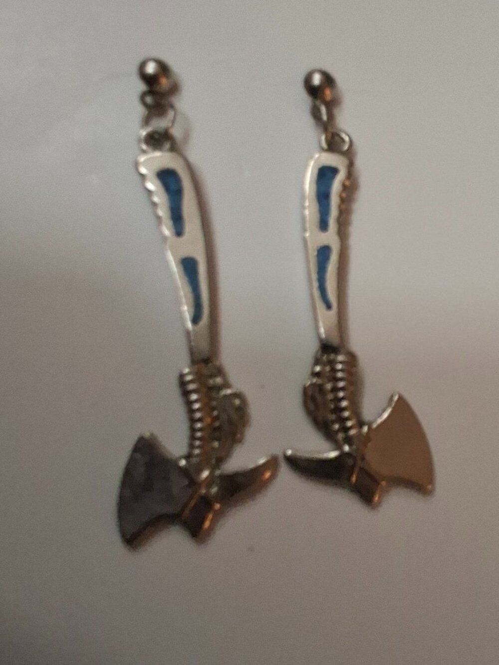 Hatchet Axe Earrings Celtic Goth